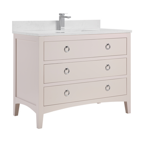 Legion Furniture WS2518-42-DW 42" DREAMY WHITE FINISH SOLID WOOD SINK VANITY  WITH 1' ARTIFICIAL STONE TOP