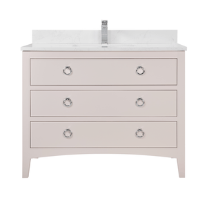 Legion Furniture WS2518-42-DW 42" DREAMY WHITE FINISH SOLID WOOD SINK VANITY  WITH 1' ARTIFICIAL STONE TOP