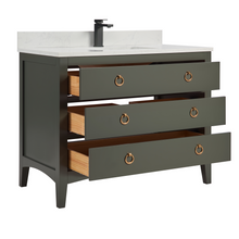 Load image into Gallery viewer, Legion Furniture WS2518-42-PG 42&quot; PEWTER GREEN FINISH SOLID WOOD SINK VANITY  WITH 1&#39; ARTIFICIAL STONE TOP