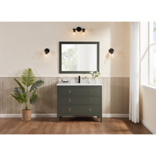 Load image into Gallery viewer, Legion Furniture WS2518-42-PG 42&quot; PEWTER GREEN FINISH SOLID WOOD SINK VANITY  WITH 1&#39; ARTIFICIAL STONE TOP