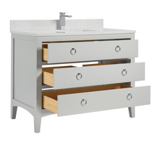 Load image into Gallery viewer, Legion Furniture WS2518-42-SS 42&quot; SILVER STRAND FINISH SOLID WOOD SINK VANITY WITH 1&quot; ARTIFICIAL STONE TOP