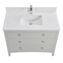 Load image into Gallery viewer, Legion Furniture WS2518-42-SS 42&quot; SILVER STRAND FINISH SOLID WOOD SINK VANITY WITH 1&quot; ARTIFICIAL STONE TOP