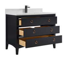 Load image into Gallery viewer, Legion Furniture WS2518-42-TB 42&quot; TRICORN BLACK FINISH SOLID WOOD SINK VANITY  WITH 1&#39; ARTIFICIAL STONE TOP