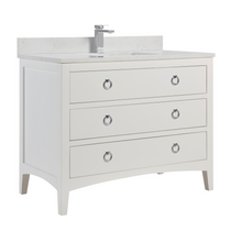 Load image into Gallery viewer, Legion Furniture WS2518-42-W 42&quot; WHITE FINISH SOLID WOOD SINK VANITY WITH 1&quot; ARTIFICIAL STONE TOP