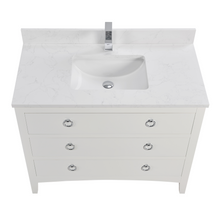 Load image into Gallery viewer, Legion Furniture WS2518-42-W 42&quot; WHITE FINISH SOLID WOOD SINK VANITY WITH 1&quot; ARTIFICIAL STONE TOP