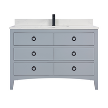 Load image into Gallery viewer, Legion Furniture WS2518-48-CD 48&quot; CADET FINISH SOLID WOOD SINK VANITY  WITH 1&#39; ARTIFICIAL STONE TOP