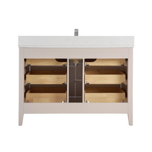 Load image into Gallery viewer, Legion Furniture WS2518-48-DW 48&quot; DREAMY WHITE FINISH SOLID WOOD SINK VANITY  WITH 1&#39; ARTIFICIAL STONE TOP