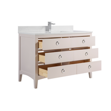 Load image into Gallery viewer, Legion Furniture WS2518-48-DW 48&quot; DREAMY WHITE FINISH SOLID WOOD SINK VANITY  WITH 1&#39; ARTIFICIAL STONE TOP