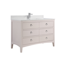 Load image into Gallery viewer, Legion Furniture WS2518-48-DW 48&quot; DREAMY WHITE FINISH SOLID WOOD SINK VANITY  WITH 1&#39; ARTIFICIAL STONE TOP