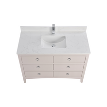 Load image into Gallery viewer, Legion Furniture WS2518-48-DW 48&quot; DREAMY WHITE FINISH SOLID WOOD SINK VANITY  WITH 1&#39; ARTIFICIAL STONE TOP