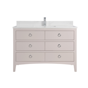 Legion Furniture WS2518-48-DW 48" DREAMY WHITE FINISH SOLID WOOD SINK VANITY  WITH 1' ARTIFICIAL STONE TOP