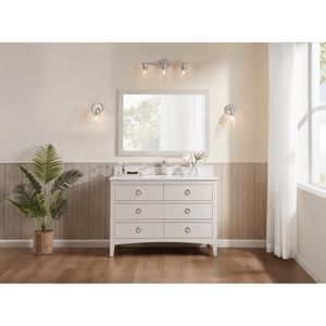 Legion Furniture WS2518-48-DW 48" DREAMY WHITE FINISH SOLID WOOD SINK VANITY  WITH 1' ARTIFICIAL STONE TOP