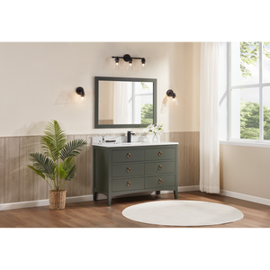 Legion Furniture WS2518-48-PG 48" PEWTER GREEN FINISH SOLID WOOD SINK VANITY  WITH 1' ARTIFICIAL STONE TOP