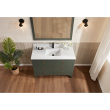 Load image into Gallery viewer, Legion Furniture WS2518-48-PG 48&quot; PEWTER GREEN FINISH SOLID WOOD SINK VANITY  WITH 1&#39; ARTIFICIAL STONE TOP