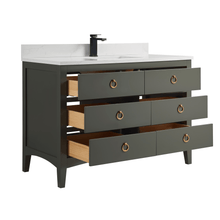 Load image into Gallery viewer, Legion Furniture WS2518-48-PG 48&quot; PEWTER GREEN FINISH SOLID WOOD SINK VANITY  WITH 1&#39; ARTIFICIAL STONE TOP