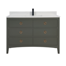 Load image into Gallery viewer, Legion Furniture WS2518-48-PG 48&quot; PEWTER GREEN FINISH SOLID WOOD SINK VANITY  WITH 1&#39; ARTIFICIAL STONE TOP