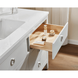 Legion Furniture WS2518-48-SS 48" SILVER STRAND FINISH SOLID WOOD SINK VANITY WITH 1" ARTIFICIAL STONE TOP