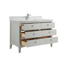 Load image into Gallery viewer, Legion Furniture WS2518-48-SS 48&quot; SILVER STRAND FINISH SOLID WOOD SINK VANITY WITH 1&quot; ARTIFICIAL STONE TOP