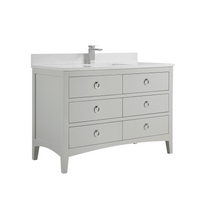 Load image into Gallery viewer, Legion Furniture WS2518-48-SS 48&quot; SILVER STRAND FINISH SOLID WOOD SINK VANITY WITH 1&quot; ARTIFICIAL STONE TOP