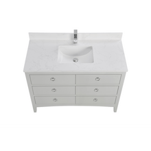 Load image into Gallery viewer, Legion Furniture WS2518-48-SS 48&quot; SILVER STRAND FINISH SOLID WOOD SINK VANITY WITH 1&quot; ARTIFICIAL STONE TOP