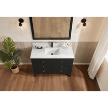 Load image into Gallery viewer, Legion Furniture WS2518-48-TB 48&quot; TRICORN BLACK FINISH SOLID WOOD SINK VANITY  WITH 1&#39; ARTIFICIAL STONE TOP