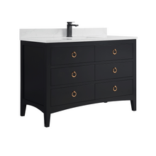 Load image into Gallery viewer, Legion Furniture WS2518-48-TB 48&quot; TRICORN BLACK FINISH SOLID WOOD SINK VANITY  WITH 1&#39; ARTIFICIAL STONE TOP