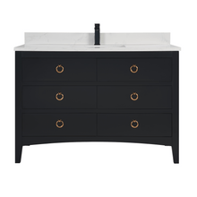 Load image into Gallery viewer, Legion Furniture WS2518-48-TB 48&quot; TRICORN BLACK FINISH SOLID WOOD SINK VANITY  WITH 1&#39; ARTIFICIAL STONE TOP