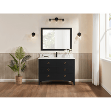 Load image into Gallery viewer, Legion Furniture WS2518-48-TB 48&quot; TRICORN BLACK FINISH SOLID WOOD SINK VANITY  WITH 1&#39; ARTIFICIAL STONE TOP