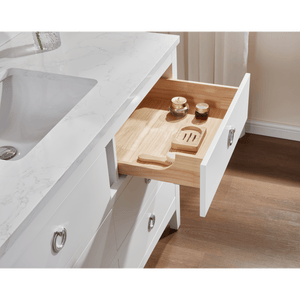 Legion Furniture WS2518-48-W 48" WHITE FINISH SOLID WOOD SINK VANITY WITH 1" ARTIFICIAL STONE TOP