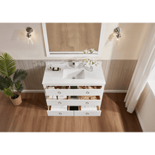 Load image into Gallery viewer, Legion Furniture WS2518-48-W 48&quot; WHITE FINISH SOLID WOOD SINK VANITY WITH 1&quot; ARTIFICIAL STONE TOP