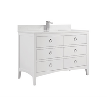 Load image into Gallery viewer, Legion Furniture WS2518-48-W 48&quot; WHITE FINISH SOLID WOOD SINK VANITY WITH 1&quot; ARTIFICIAL STONE TOP