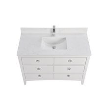 Load image into Gallery viewer, Legion Furniture WS2518-48-W 48&quot; WHITE FINISH SOLID WOOD SINK VANITY WITH 1&quot; ARTIFICIAL STONE TOP