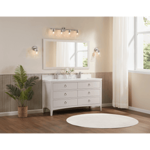 Load image into Gallery viewer, Legion Furniture WS2518-60-DW 60&quot; DREAMY WHITE FINISH SOLID WOOD SINK VANITY  WITH 1&#39; ARTIFICIAL STONE TOP