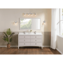 Load image into Gallery viewer, Legion Furniture WS2518-60-DW 60&quot; DREAMY WHITE FINISH SOLID WOOD SINK VANITY  WITH 1&#39; ARTIFICIAL STONE TOP