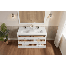 Load image into Gallery viewer, Legion Furniture WS2518-60-W 60&quot; WHITE FINISH SOLID WOOD SINK VANITY WITH 1&quot; ARTIFICIAL STONE TOP