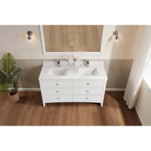 Load image into Gallery viewer, Legion Furniture WS2518-60-W 60&quot; WHITE FINISH SOLID WOOD SINK VANITY WITH 1&quot; ARTIFICIAL STONE TOP