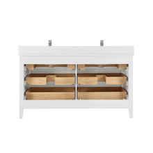 Load image into Gallery viewer, Legion Furniture WS2518-60-W 60&quot; WHITE FINISH SOLID WOOD SINK VANITY WITH 1&quot; ARTIFICIAL STONE TOP