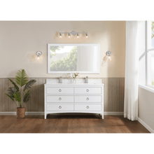 Load image into Gallery viewer, Legion Furniture WS2518-60-W 60&quot; WHITE FINISH SOLID WOOD SINK VANITY WITH 1&quot; ARTIFICIAL STONE TOP