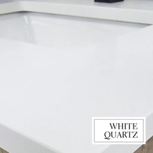 Load image into Gallery viewer, Lexora LD342248SAWQM46F Dukes 48&quot; White Single Vanity, White Quartz Top, White Square Sink and 46&quot; Mirror w/ Faucet