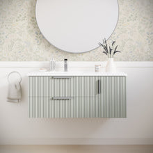 Load image into Gallery viewer, Fresca FCB4336SGE-UNS-L-CWH-U Camille 36&quot; Floating Bathroom Cabinet with Top &amp; Sink in Whispering Sage