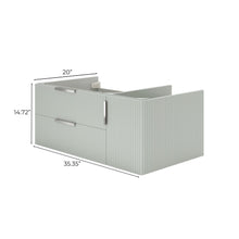 Load image into Gallery viewer, Fresca FCB4336SGE-UNS-L-CWH-U Camille 36&quot; Floating Bathroom Cabinet with Top &amp; Sink in Whispering Sage
