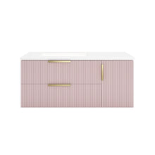 Load image into Gallery viewer, Fresca FCB4336PNK-UNS-L-CWH-U Camille 36&quot; Floating Bathroom Cabinet with Top &amp; Sink in Vintage Rose