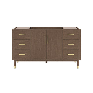 Fresca FCB4460MBIR Sawyer 60" Freestanding Bathroom Cabinet in Mocha Birch