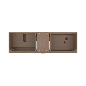 Fresca FCB4472MBIR-CWH-U Sawyer 72" Freestanding Bathroom Cabinet with Top & Sinks in Mocha Birch