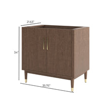 Load image into Gallery viewer, Fresca FCB4436MBIR Sawyer 36&quot; Freestanding Bathroom Cabinet in Mocha Birch