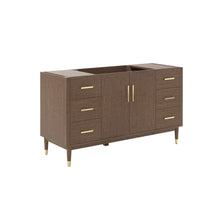 Load image into Gallery viewer, Fresca FCB4460MBIR Sawyer 60&quot; Freestanding Bathroom Cabinet in Mocha Birch
