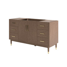 Load image into Gallery viewer, Fresca FCB4460MBIR Sawyer 60&quot; Freestanding Bathroom Cabinet in Mocha Birch