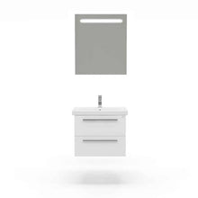 Load image into Gallery viewer, Casa Mare Elke 24&quot; Glossy White Bathroom Vanity and Ceramic Sink Combo - ELKE60GW-24-MSC