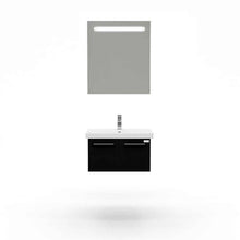 Load image into Gallery viewer, Casa Mare Aspe 32&quot; Glossy Black Bathroom Vanity and Ceramic Sink Combo - ASPE80GB-32-MSC