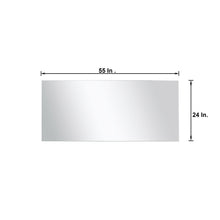 Load image into Gallery viewer, Lexora LLF60DKSODM55FRG Lafarre 60&quot; Rustic Acacia Double Bathroom Vanity, White Quartz Top,White Square Sinks, Labaro Rose Gold Faucet Set, and 55&quot; Frameless Mirror